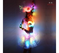 Full color led ballet dress for sexy girl dance